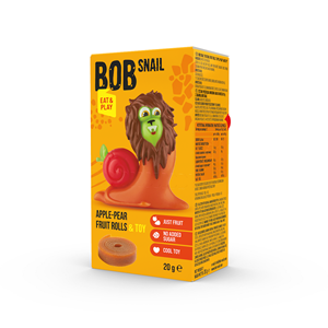 przekąska eat &amp; play jabłko - gruszka z zabawką 20 g - bob snail.png