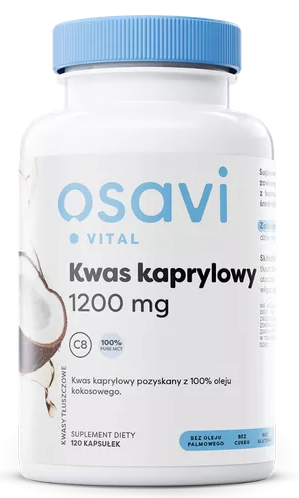 Kwas kaprylowy 1200 mg 120 kapsułek Osavi