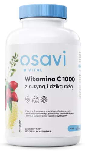 Witamina C 1000 z rutyną i dziką różą 180 kapsułek Osavi