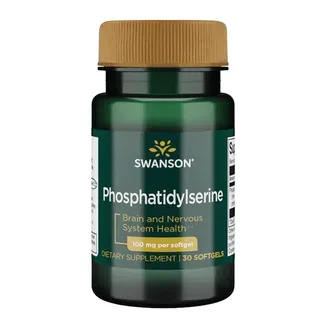 swanson phosphatidylserine 100 mg, fosfatydylseryna, 30 kapsułek.webp