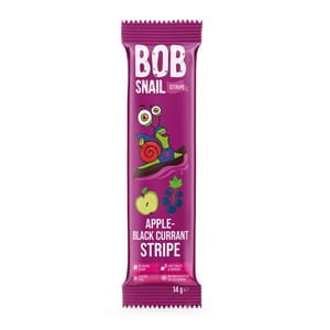 przekąska stripe jabłko - czarna porzeczka bez dodatku cukru bezglutenowa 14 g - bob snail.jpg