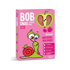 przekąska roll jabłko - malina bez dodatku cukru bezglutenowa 60 g - bob snail.jpg