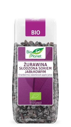 ŻURAWINA SŁODZONA SOKIEM JABŁKOWYM BIO - BIO PLANET - 100 g