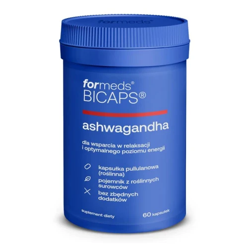 BICAPS ASHWAGANDHA 10% witanolidów  60 kapsułek ForMeds