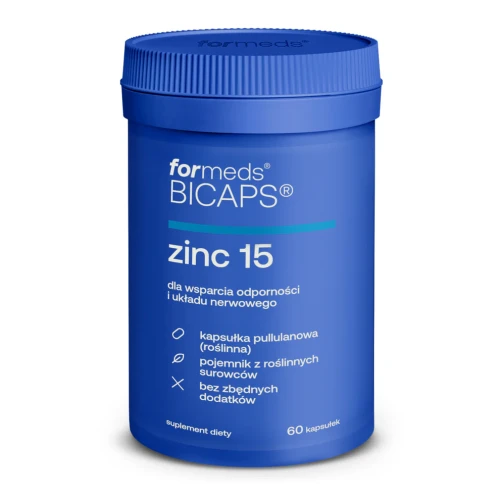 BICAPS ZINC 15 cynk 15 mg 60 kapsułek ForMeds