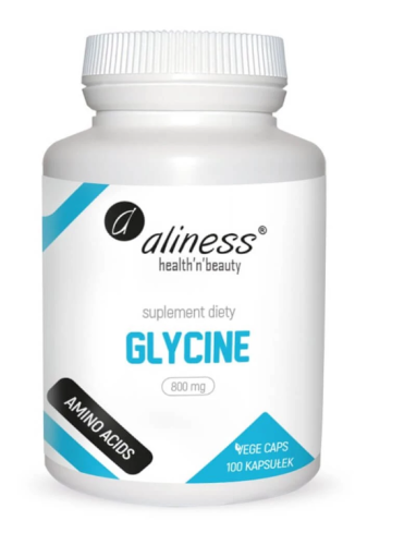 Glycine Glicyna 800 mg (100 kaps) Aminokwasy Aliness