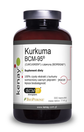 Kurkuma BCM-95 z Piperyną 300 kapsułek - KENAY