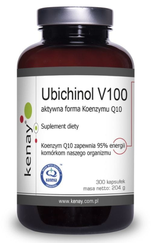 Ubichinol V100 aktywna forma Koenzymu Q10 (300 kaps.) KENAY