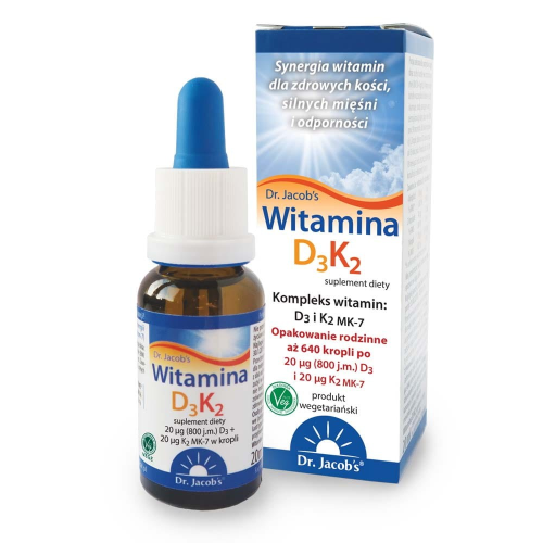 Witamina D3 K2 MK-7 Krople w Oleju MCT z Kokosa