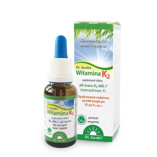 Witamina K2 MK-7 (Menachion-7) Bioaktywne Krople Podjęzykowe Rozpuszczone w Oleju MCT z Kokosa