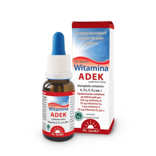 Witaminy ADEK Krople w Oleju MCT z Kokosa