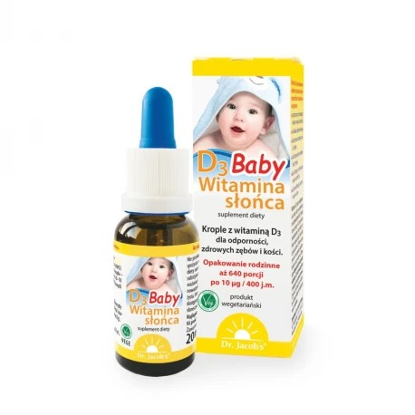 Witamina D3 BABY Krople w Oleju MCT z Kokosa 20 ml Dr. Jacob's