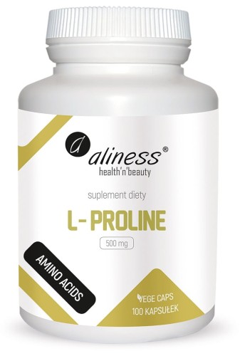 L-Proline 500 mg, Aliness - 100 Vege caps..jpg