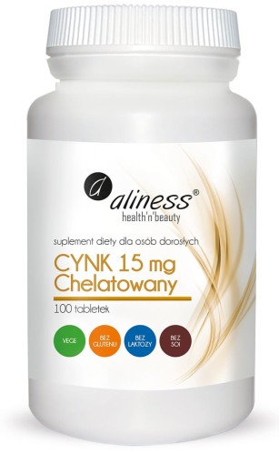 Cynk Chelatowany 15 mg, Aliness - 100 tab.