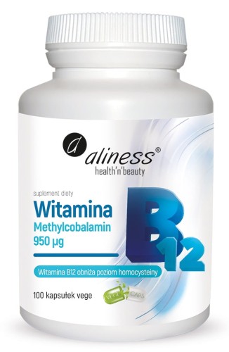 Witamina B12 Methylcobalamin, Aliness- 100 VEGE kaps.
