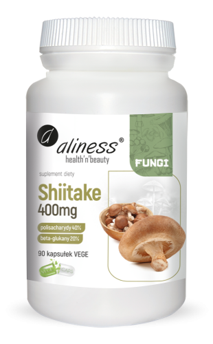 Shiitake ekstrakt 40/20,400 mg Aliness - 90 kaps.