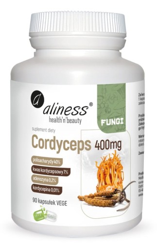 Cordyceps 400mg, Aliness - 90 kaps.