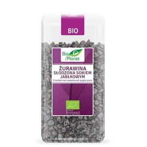 żurawina słodzona sokiem jabłkowym bio 400 g - bio planet.jpg