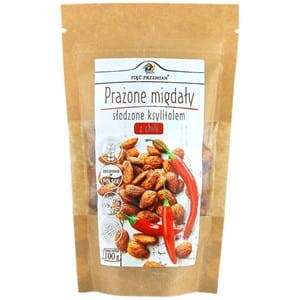 migdały prażone z chili słodzone ksylitolem bezglutenowe 100 g - pięć przemian.jpg