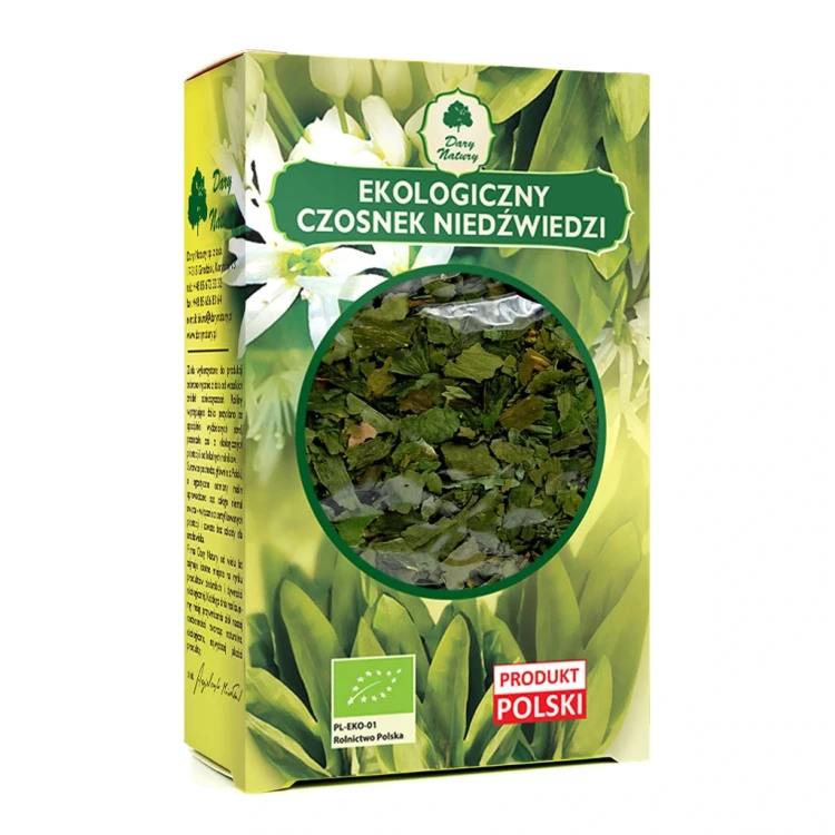 czosnek niedźwiedzi eko (25 g) - dary natury.webp