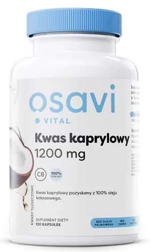 Kwas kaprylowy 1200 mg 120 kapsułek Osavi