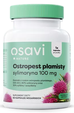 Ostropest plamisty sylimaryna 100 mg 60 kapsułek Osavi