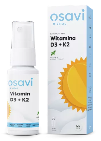 Witamina D3 + K2 25 ml spray doustny (smak miętowy) Osavi