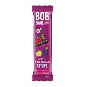przekąska stripe jabłko - czarna porzeczka bez dodatku cukru bezglutenowa 14 g - bob snail.jpg