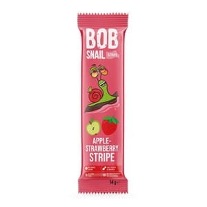 przekąska stripe jabłko - truskawka bez dodatku cukru bezglutenowa 14 g - bob snail.jpg