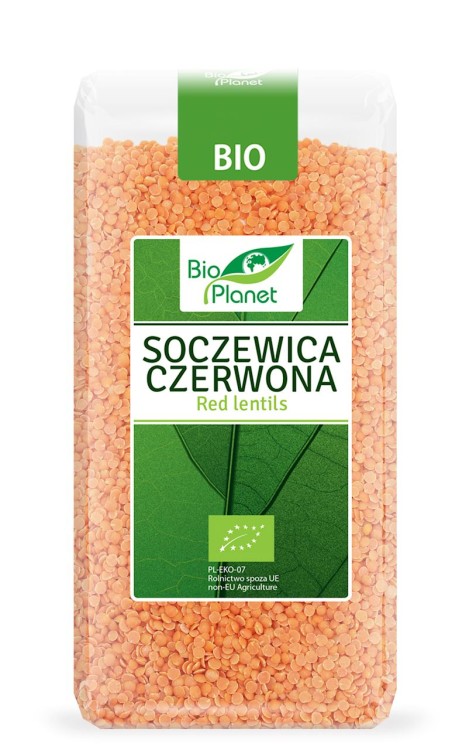 SOCZEWICA CZERWONA BIO - BIO PLANET - 400 g