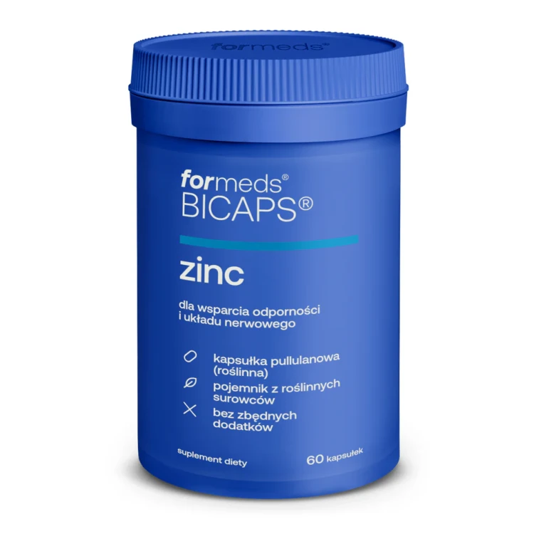 BICAPS ZINC cynk 25 mg 60 kapsułek ForMeds