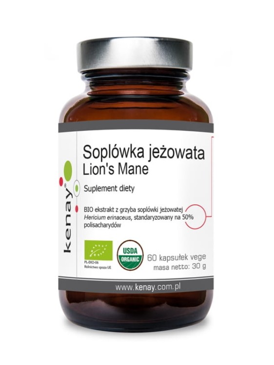 Soplówka jeżowata Lion's Mane 60 kaps  - KENAY