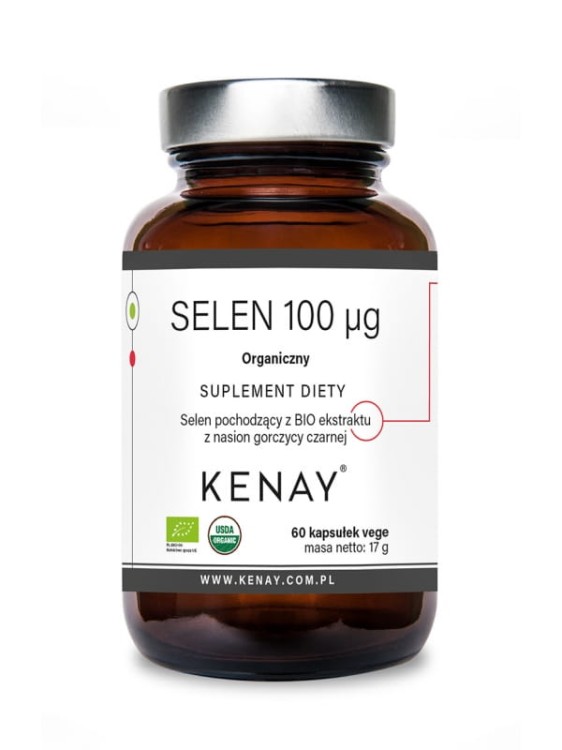 Selen organiczny 100 mcg 60 kaps. - KENAY
