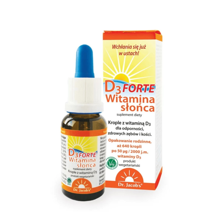 Witamina D3 FORTE Krople w Oleju MCT z Kokosa