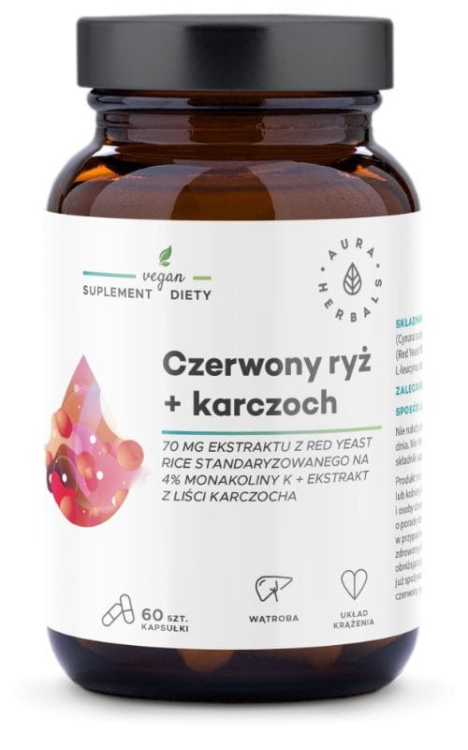 Czerwony ryż + karczoch 60 kapsułek Aura Herbals