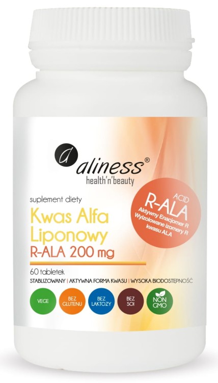 Kwas Alfa liponowy R-ALA, Aliness - 60 tab.