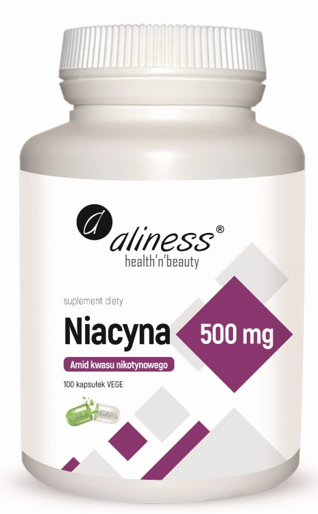 Niacyna 500mg, Aliness - 100 kaps. VEGE