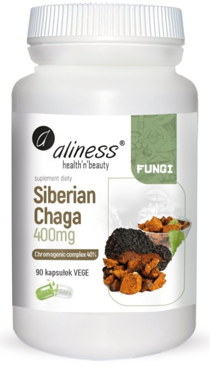 Siberian Chaga ekstrakt 40, 400mg Aliness - 90 kaps.