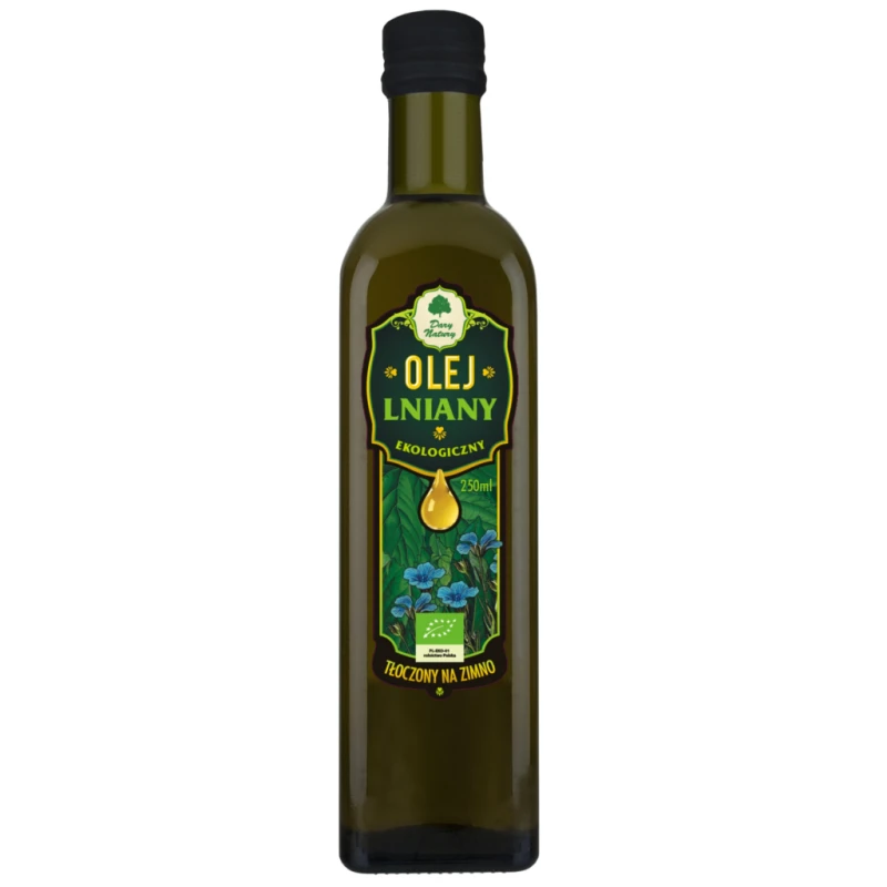 olej lniany 250 ml Dary Natury.webp