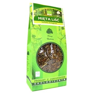 herbatka liść mięty bio 100 g - dary natury.jpeg