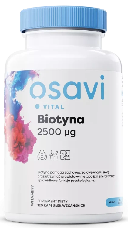 Biotyna 2500 μg 120 kapsułek Osavi