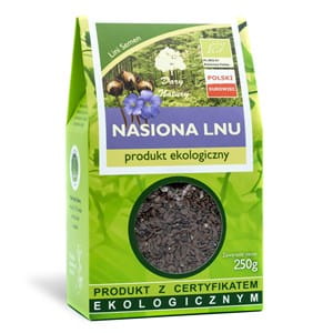 nasiona lnu (siemię lniane) bio 250 g - dary natury.jpg