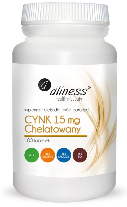 Cynk Chelatowany 15 mg, Aliness - 100 tab.