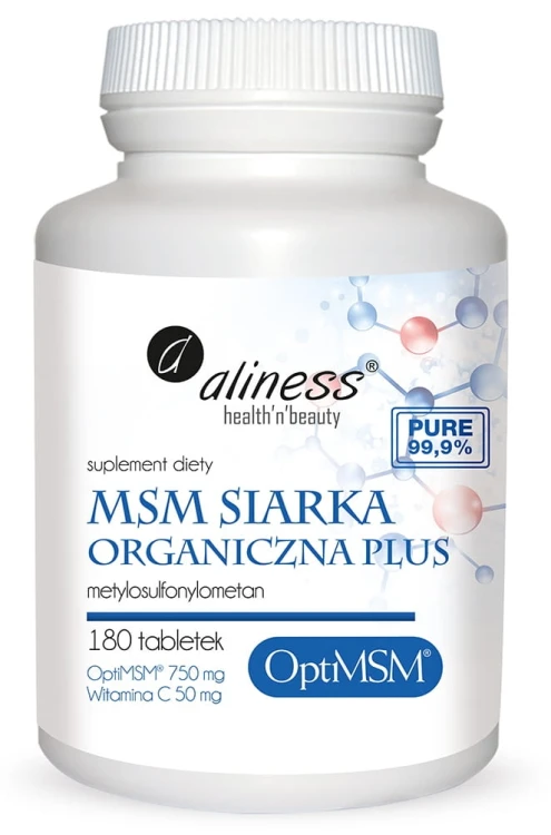 Siarka Organiczna Opti MSM, Aliness - 180 VEGE tab.