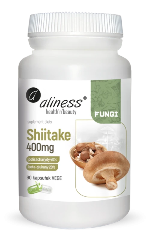 Shiitake ekstrakt 40/20,400 mg Aliness - 90 kaps.